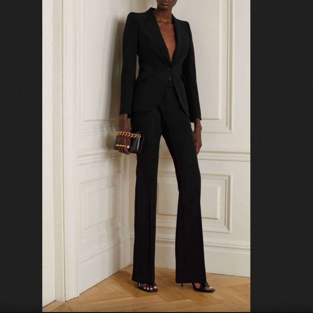 Calvin klein collection 100% wool black pantsuit (jacket &pants)